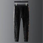 Hochwertiger, warmer, vielseitiger 2-teiliger Sportanzug mit Kapuze aus Samtstoff | 2091 