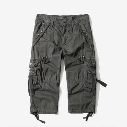 Men's New Cargo Long Walk Shorts Below Knee Casual Pants | 5820