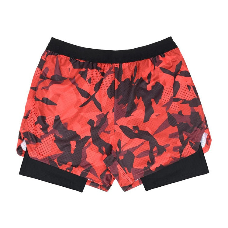 Atmungsaktive, schnell trocknende Basketball-Shorts für Herren, hochelastisch, Trainingsshorts mit Innentaschen, Turnshorts | DK45 