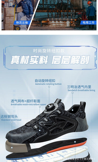 Men's Steel Toe Safety Boots: Anti-Smash & Anti-Puncture Kevlar Sole Protection Safety Boots | 7928