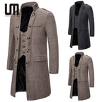 Herren Zweireihiger Trenchcoat Slim Fit Formelle Jacke Zweireihiger Mantel Herren | YF18 1812 