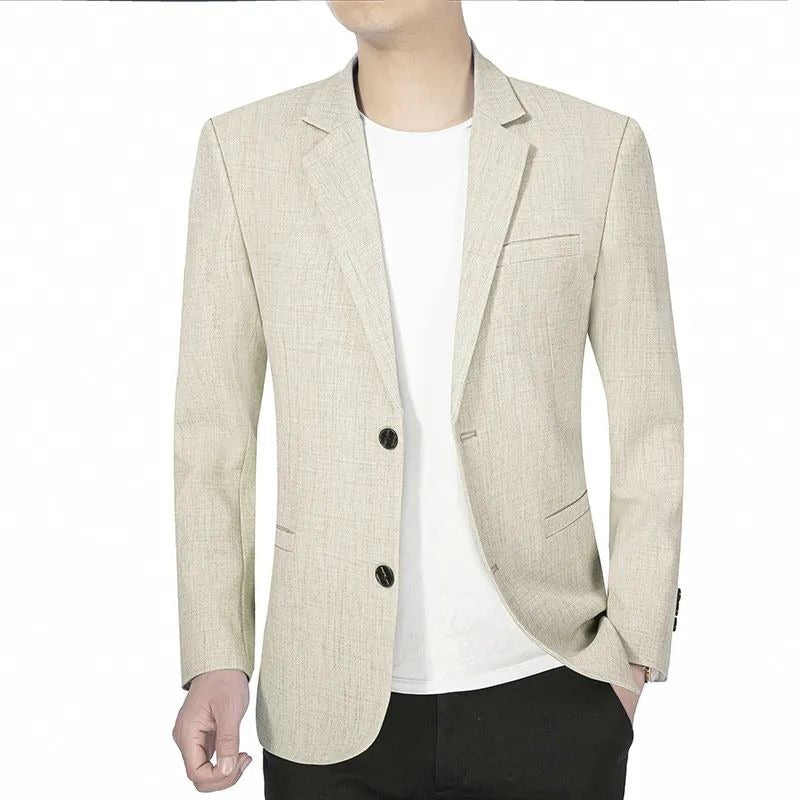 Casual Anzugjacke Einreihig Kerbe Revers Business Mantel Hochzeit Bräutigam Prom Outfit Blazer 