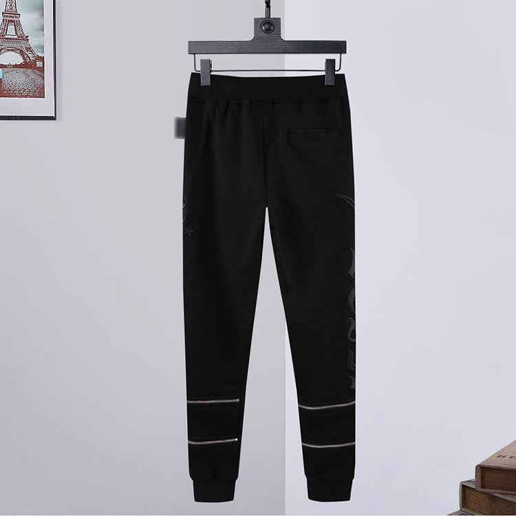 Hochwertiger Athleisure-Trainingsanzug für Herren mit Reißverschluss und Kapuze, bestickt, 2-teilig | 879 