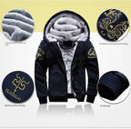 Herren Winter Trainingsanzug Fleece Gefüttert Sweatshirt Hoodie Jacke Mantel Hose Trainingsanzug 