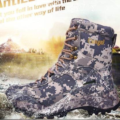 Bottes d'entraînement camouflage à fermeture éclair latérale pour hommes | Q3