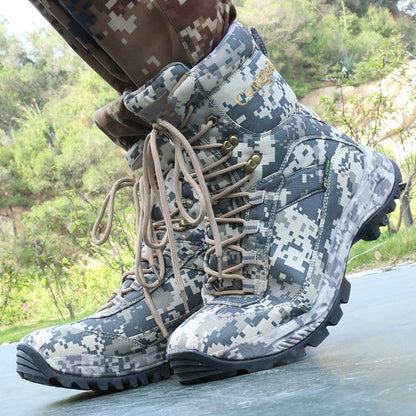 Bottes d'entraînement camouflage à fermeture éclair latérale pour hommes | Q3