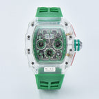 Herren Luxus Beste Sportuhr Transparentes Gehäuse Chronograph Neue Geschenkuhren | 