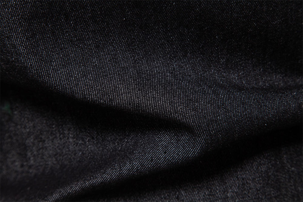 Herren-Jeanshemd aus gewaschener Baumwolle im Euro-Fit – Langarm, einfarbig, lässig, zum Zuknöpfen | 6028 