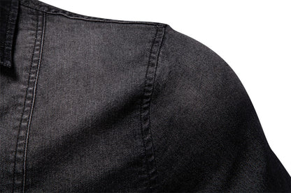 Herren Slim-Fit Jeanshemd - 2025 Frühling Lässiges Langarmshirt | 6036 