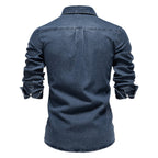 Herren Slim-Fit Jeanshemd - 2025 Frühling Lässiges Langarmshirt | 6036 