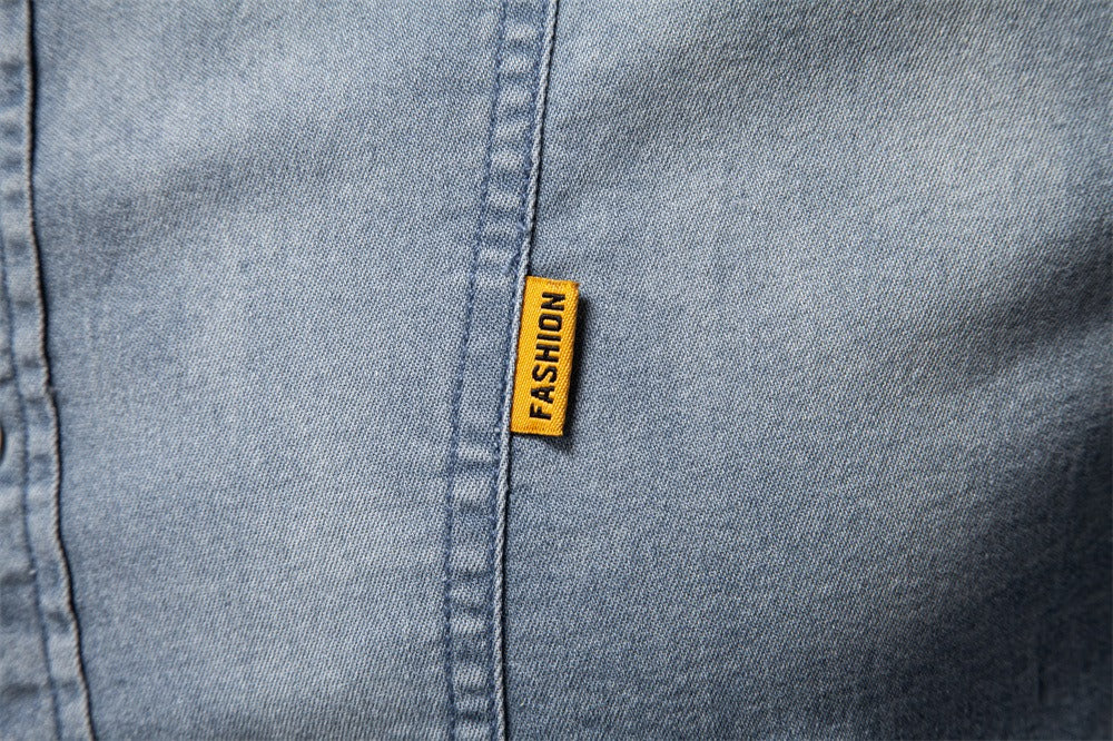 Herren Slim-Fit Jeanshemd - 2025 Frühling Lässiges Langarmshirt | 6036 