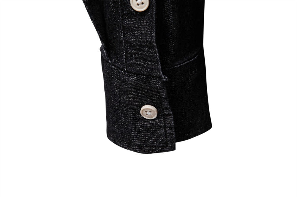 Herren Slim-Fit Jeanshemd - 2025 Frühling Lässiges Langarmshirt | 6036 