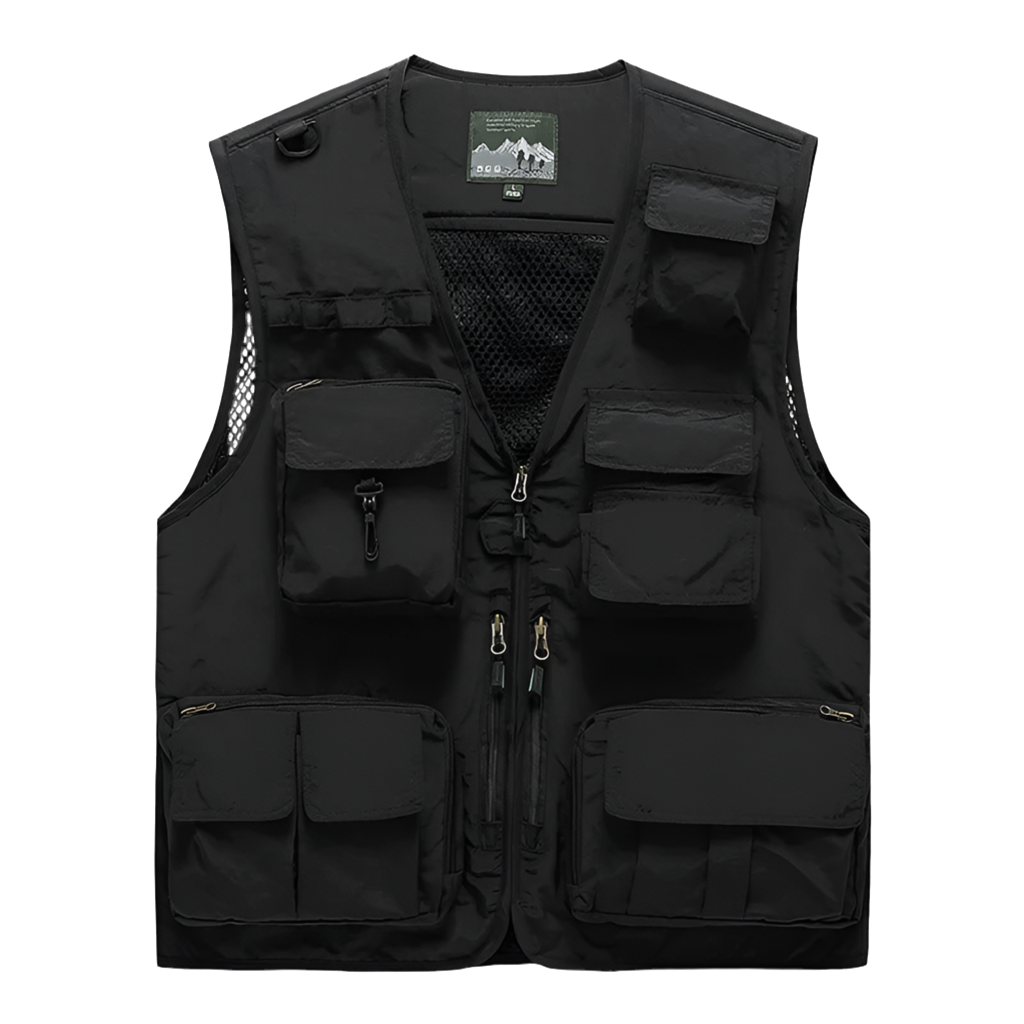 Herren Multi Taschen Cargo Weste Angeln Pullover Für Klettern Camping Wandern Sommer Weste Top 