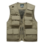 Herren Multi Taschen Cargo Weste Angeln Pullover Für Klettern Camping Wandern Sommer Weste Top 