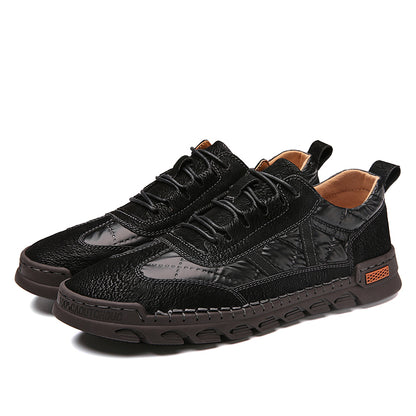 Mocassini da uomo con lacci Oxford in pelle casual scarpe da ginnastica basse | 7057