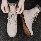 Britische Retro-Lederstiefeletten für Herren, modische Thermo-Outdoor-Schuhe | 8916 