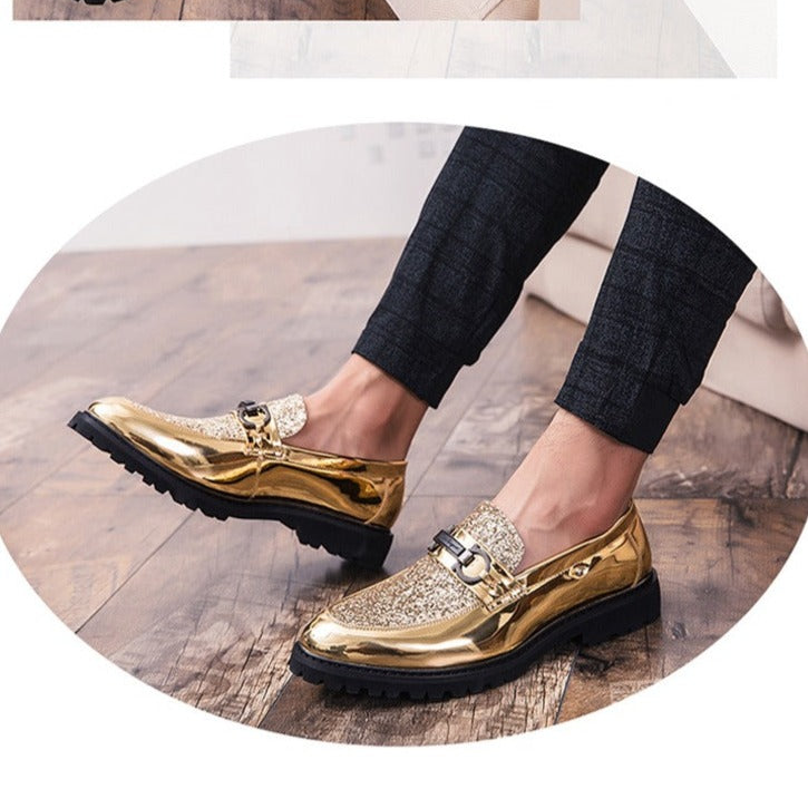 Herren Casual Trend Bright Upper Oxford Brogues Stiefel Britischer Stil Formelle Leder Büroschuhe