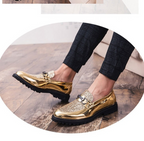 Herren Casual Trend Bright Upper Oxford Brogues Stiefel Britischer Stil Formelle Leder Büroschuhe