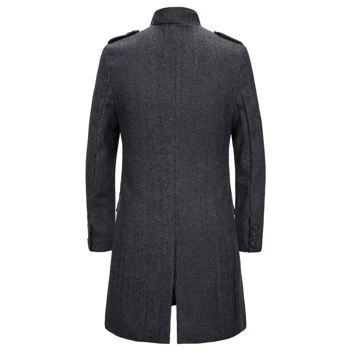 Herren Zweireihiger Trenchcoat Slim Fit Formelle Jacke Zweireihiger Mantel Herren | YF18 1812 