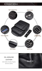 Business Leder Herren Umhängetasche Stilvolles und langlebiges Design für den täglichen Gebrauch | 7457 