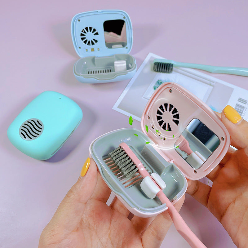 Mini UVC Toothbrush Sterilizer Box Portable Hygiene Solution for Germ-Free Brushes | STB-021