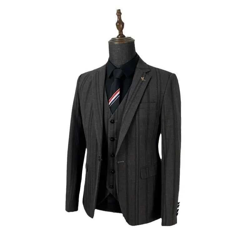 Dreiteiliger Herrenanzug aus hochwertigem Leinen – Formeller Blazer für Hochzeiten und Business | 978 