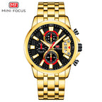 Herren Edelstahl Uhren Chronograph Uhr Luxus Leuchtende Quarz Armbanduhr | MF0352G 