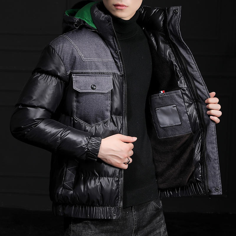 Herren Webjacke Windbreaker Isolierte Kältebeständigkeit Vintage Streetwear Taktische Mäntel Pufferjacke | 7718A 