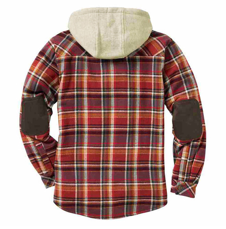 Hochwertiger leichter Flanell-Hoodie für Herren – Stilvolle Hemdjacke aus Baumwolle für lässigen Komfort | SY0093 