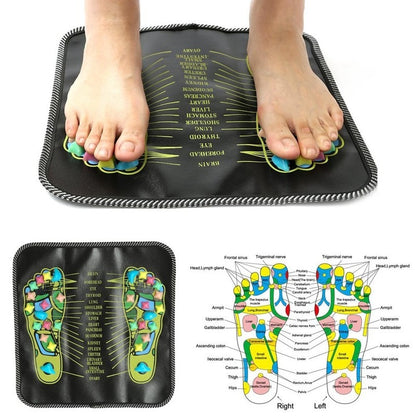 Comfortable Foot Reflexology Massage Pad Walk Stone Square Foot Massager Cushion for Relax Body Pain Health Care | 3535