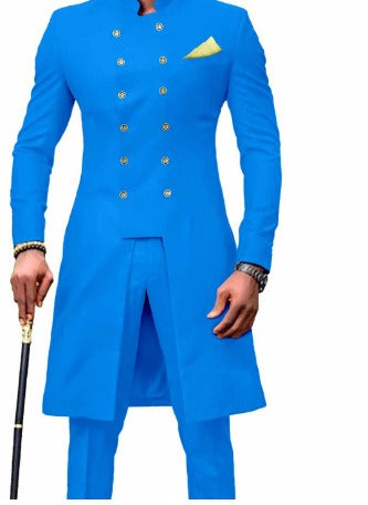 Herren Zweireiher Smoking Anzug Hochzeit Bräutigam Slim Jacke + Hose | 1873