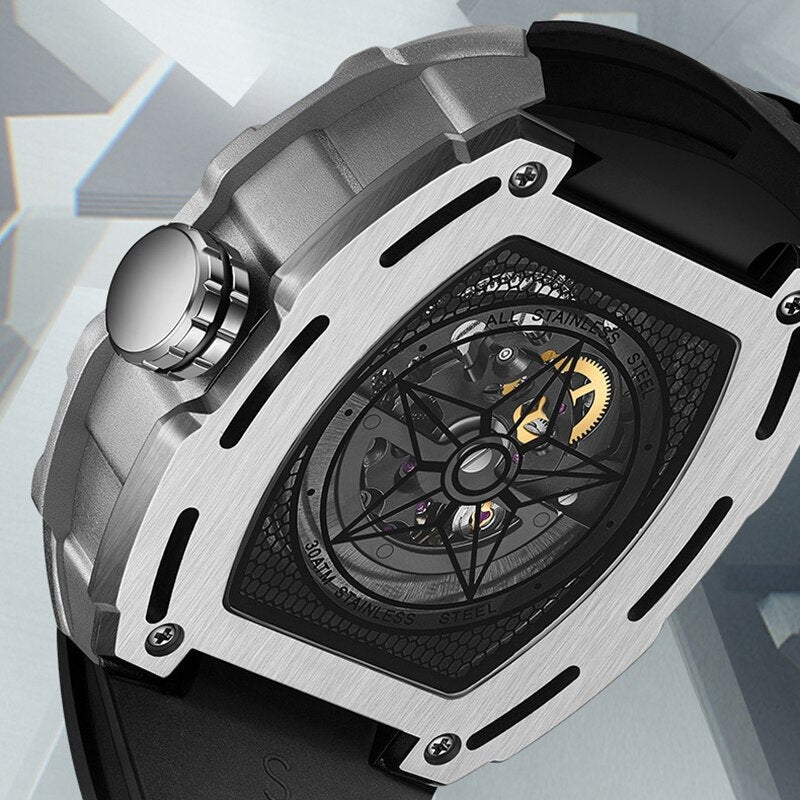 Luxuriöse mechanische Herrenarmbanduhr mit Saphirglas, wasserdicht, Automatikuhr | 6650 