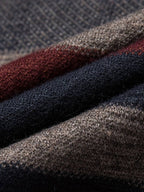 Gemütlicher Herren-Pullover mit Farbblock, weich gestrickt, ultra-dehnbar, klassisches Rundhals-Sweatshirt | X05