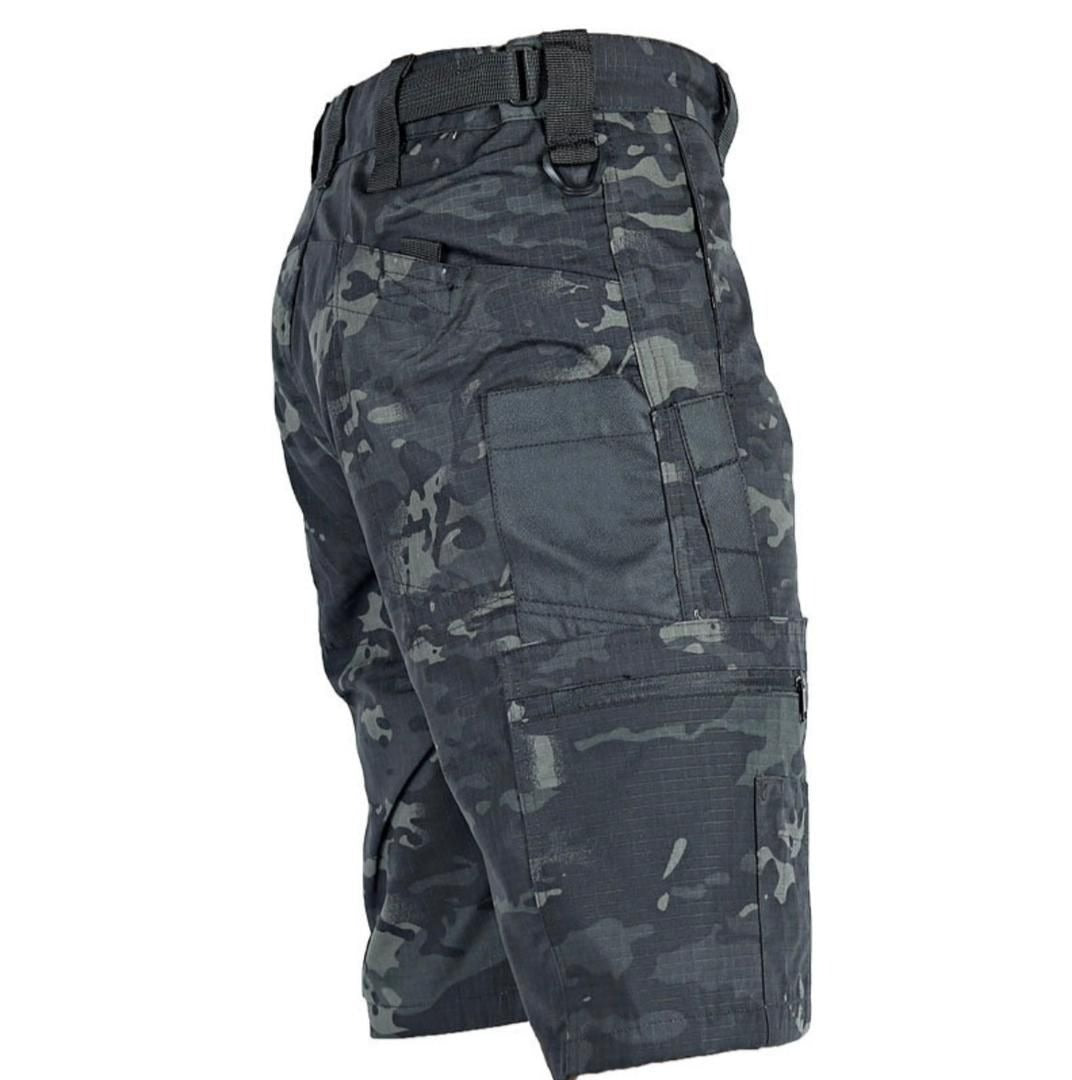 Short de travail cargo pour homme avec plusieurs poches pour course à pied, entraînement, randonnée, pantalon tactique imperméable | RSP01 