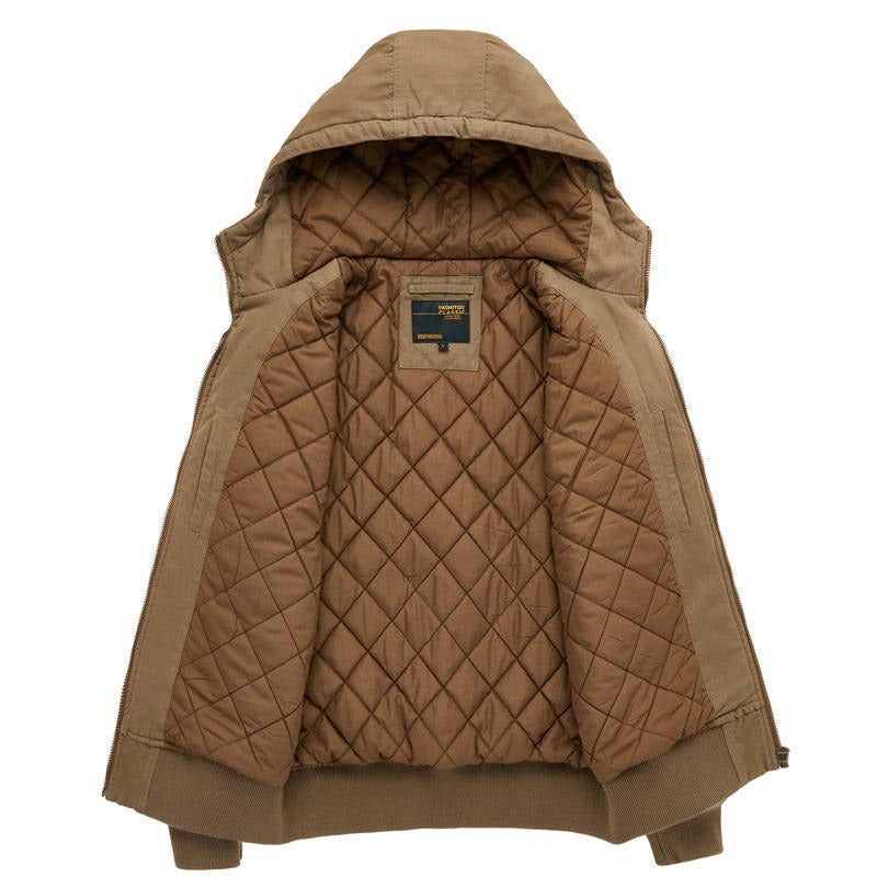 Herren Bomberjacke mit Kapuze Luxusjacke Motorrad Vintage Jacke | 8021 