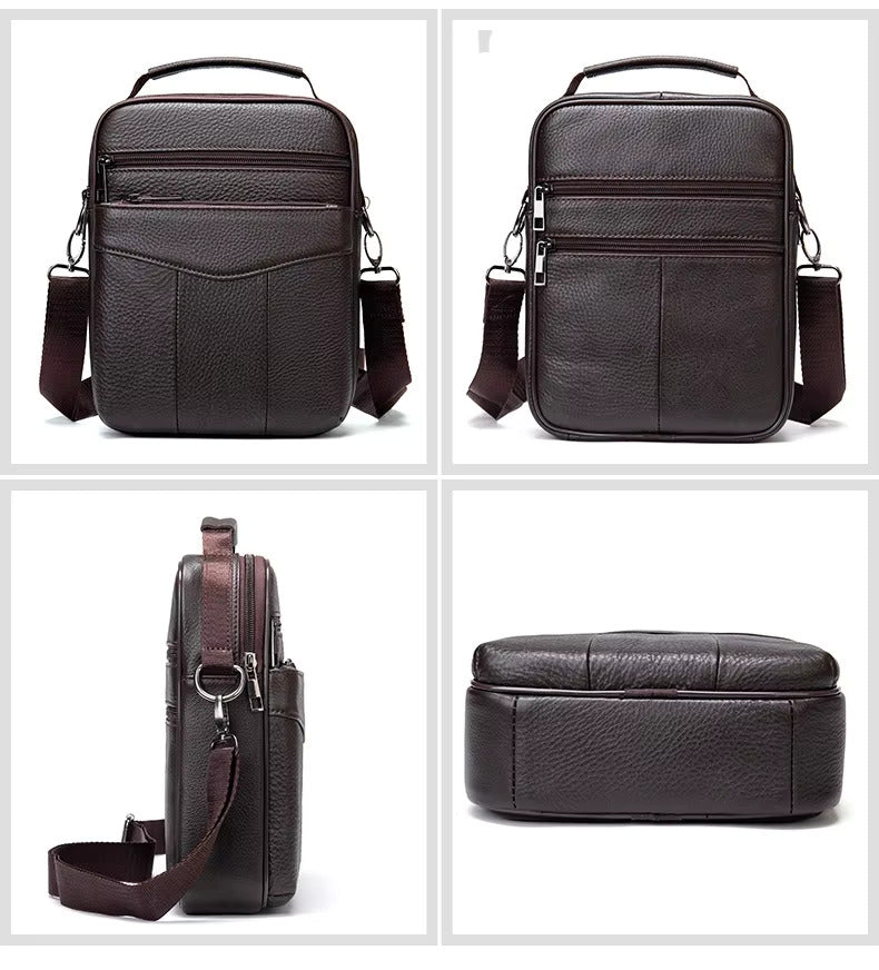 Premium Business Leder Umhängetasche für Herren Stilvoll &amp; Strapazierfähig für Arbeit &amp; Reisen | 7456 