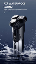 PRITECH Dreifach-Rotationsrasierer, wiederaufladbarer 1200-mAh-Bartrasierer für präzise Rasur | RSM-2173 