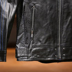 Hochwertige echte Rindslederjacke Lokomotive Reitjacke Mantel Tide | HA115 