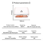 Himalaya-Kristallsalzsteine, Aroma-Luftbefeuchter, 7 Farben, LED, USB, tragbar, Feuerflamme, Aromatherapie, ätherisches Öl, Diffusor | 101 