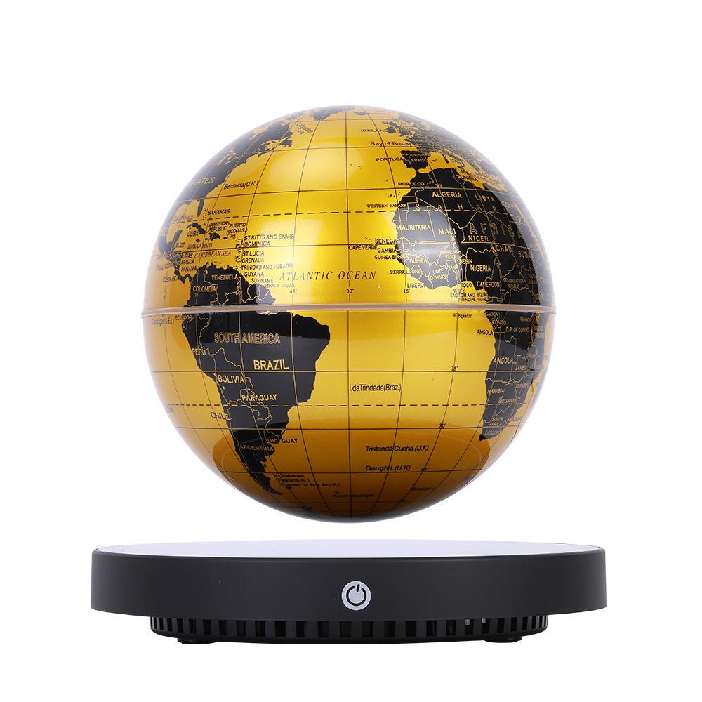 Lampe de table de luxe en forme de globe magnétique en lévitation, globe terrestre flottant, décoration pour la maison et le bureau, cadeau avec veilleuse | 