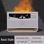 Neues, schickes Design, 200 ml, Babypflege, Schlafsimulation, 3D-Feuerlampe, Flamme, weißes Rauschen, USB-Musik, Diffusor für ätherische Öle | VR-WN03 