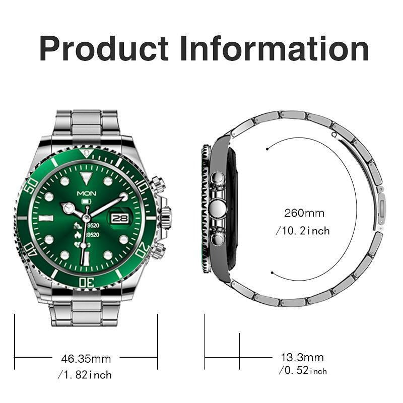 Herrenuhr Stahlarmband BT Call Smart Watch Rolex Style Business Sports Smart Watch | AW-12 