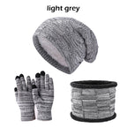 Unisex Winter Beanie Mütze Schal Touchscreen Handschuhe Set Strick Slouchy Beanie Skull Cap Fäustlinge Kreis Schals | DXBN092