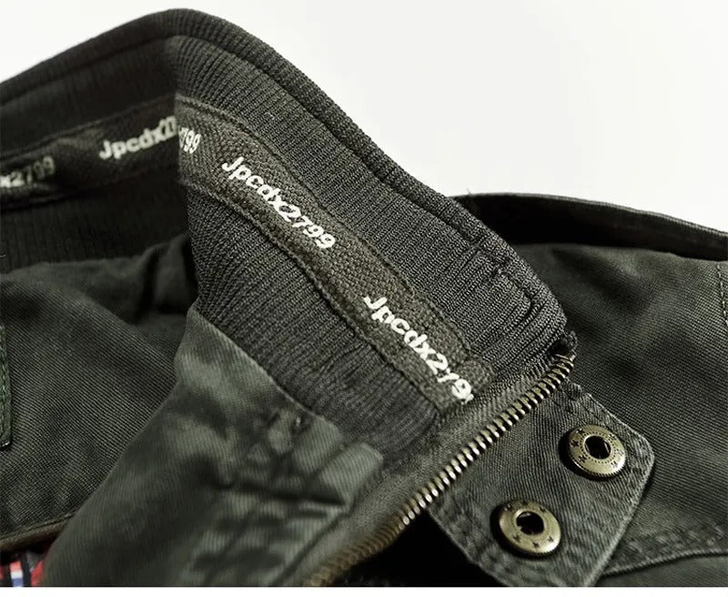 Übergröße Herren Baumwolle Pilotenmantel Jacke Streetwear Bomberjacke Cargo Flight OutWear Blazer | CDX8255 