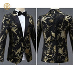 Herren Jacquard Anzug Business Hochzeit Party Smoking Kleid Blazer Hose Slim Fit Smoking | 1003 