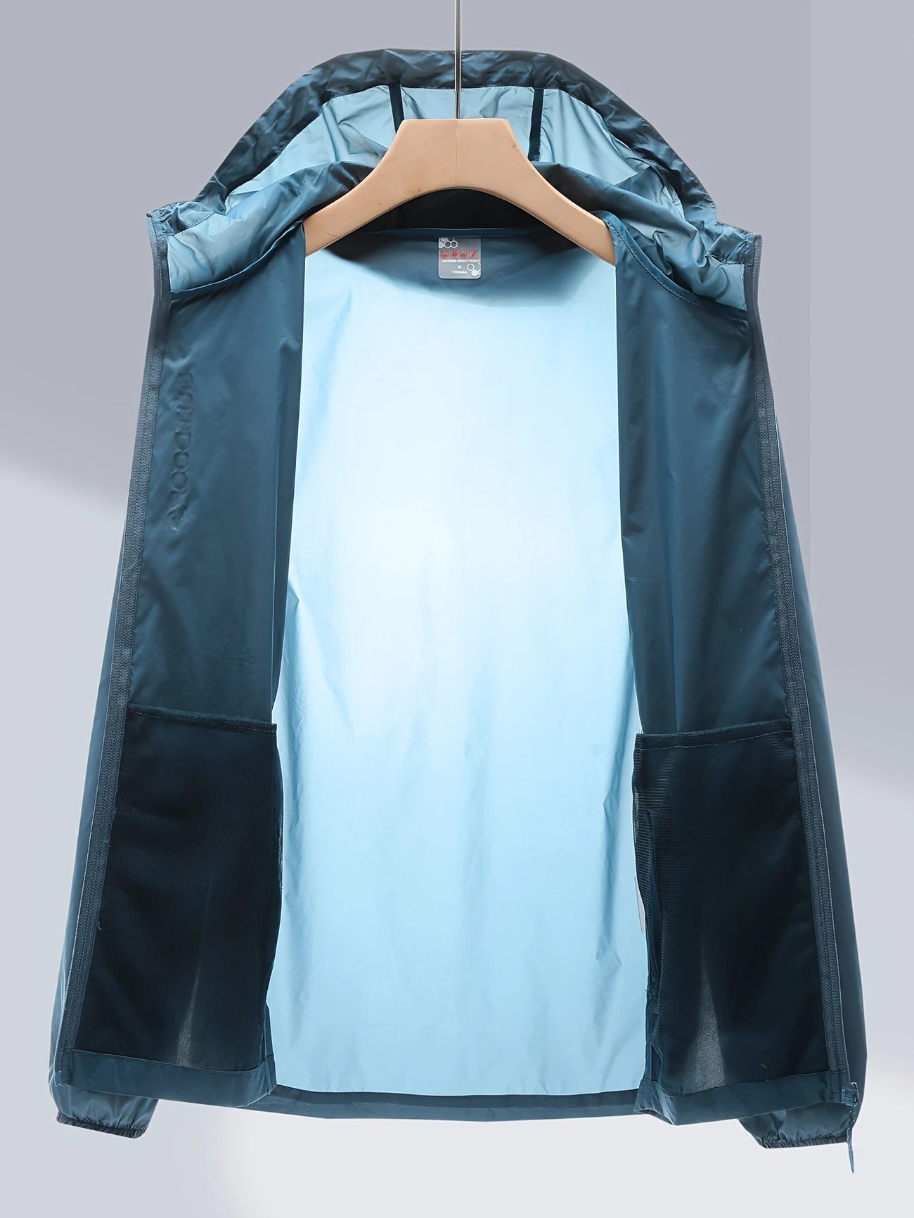 Herren-Sonnenkapuzenpullover mit LSF 50+ – Leichter Reißverschluss mit Taschen | Feuchtigkeitsableitend und atmungsaktiv | 2208