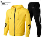 Herren Casual Trainingsanzug Langarm Athletic Set Full Zip Jacke und Hose Hoodie Anzug 