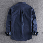 Vintage Workwear Doppeltaschenhemd Retro Casual Classic Shirt Top für Herren | V38 