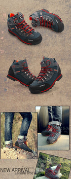 Hochwertige Wanderstiefel, rutschfest, atmungsaktiv, zum Schnüren, hohe Stiefel für Outdoor-Klettern und Trekking | 8037