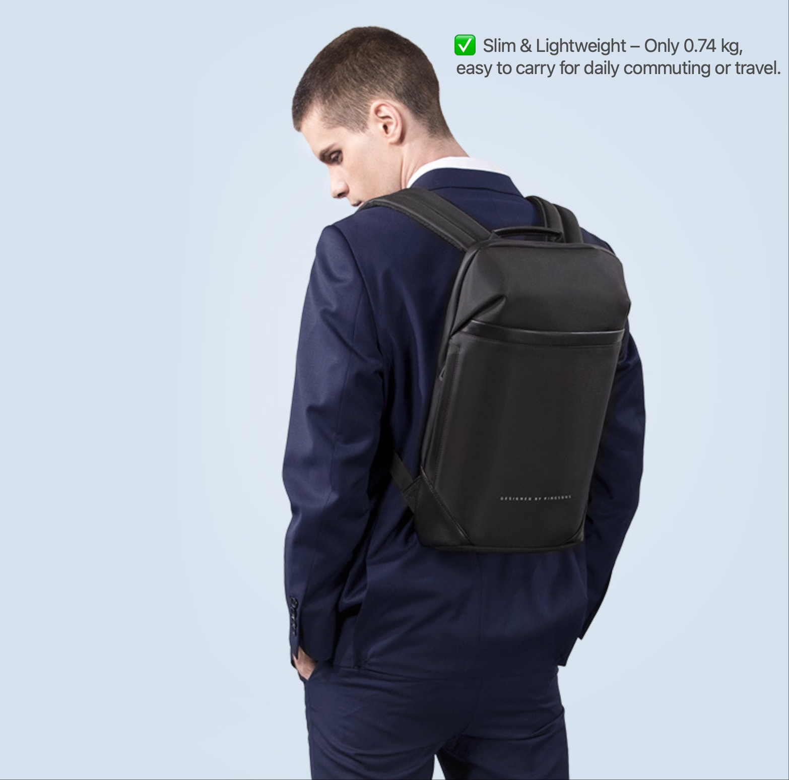Kingsons Slim Business Rucksack – Wasserdicht, Diebstahlsicher, Laptoptasche | 3210 